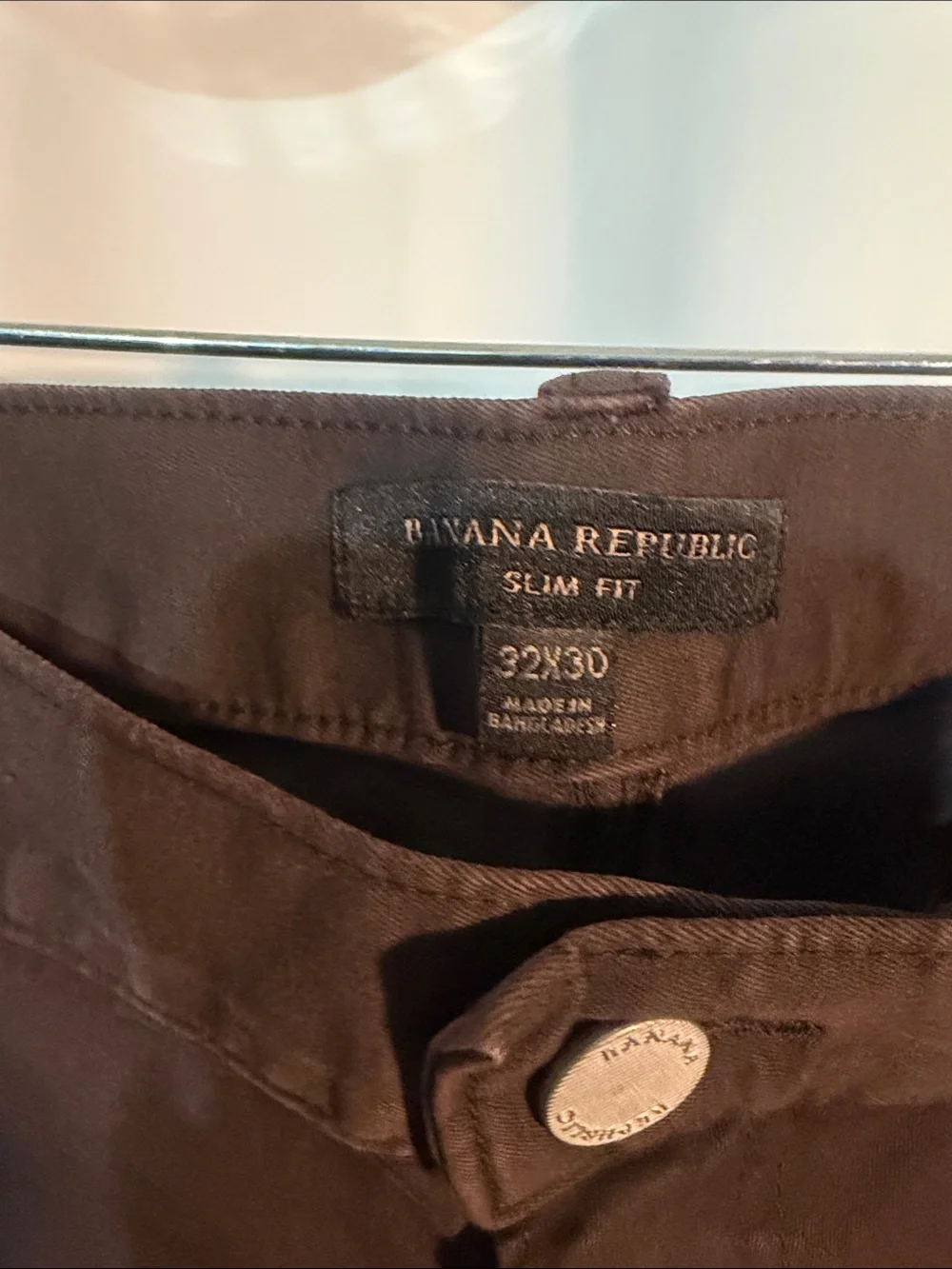Banana Republic Men's Slim Straight Stretch Jeans in Chocolate Brown 32/30 B5